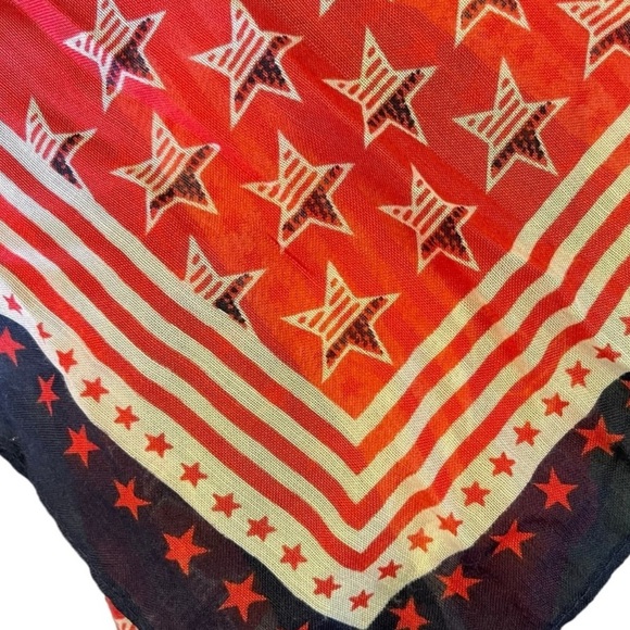Collection‎ 18 flag stars & stripes scarf kimono super sheer long flowy 4th July - Picture 5 of 7